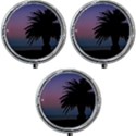 Sunset Coastal Scene, Montevideo Uruguay Mini Round Pill Box (Pack of 3) View1