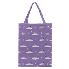 Cheerful Pugs Lie In The Clouds Classic Tote Bag by SychEva