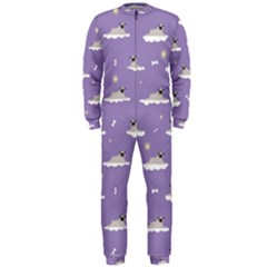 Cheerful Pugs Lie In The Clouds Onepiece Jumpsuit (men)  by SychEva