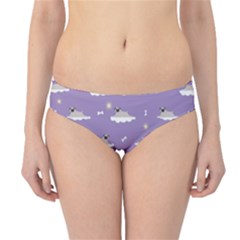 Cheerful Pugs Lie In The Clouds Hipster Bikini Bottoms