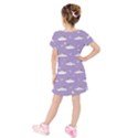 Cheerful Pugs Lie In The Clouds Kids  Short Sleeve Velvet Dress View2