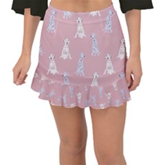 Dalmatians Favorite Dogs Fishtail Mini Chiffon Skirt by SychEva