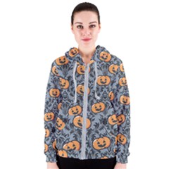 Halloween Jack O Lantern Women s Zipper Hoodie by NerdySparkleGoth