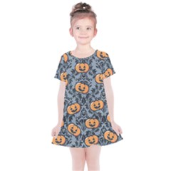 Halloween Jack O Lantern Kids  Simple Cotton Dress by NerdySparkleGoth