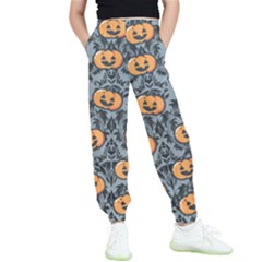 Halloween Jack O Lantern Kids  Elastic Waist Pants by NerdySparkleGoth