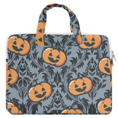 Halloween Jack O Lantern Macbook Pro Double Pocket Laptop Bag