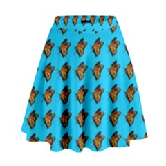 Monarch Butterfly Print High Waist Skirt by Kritter