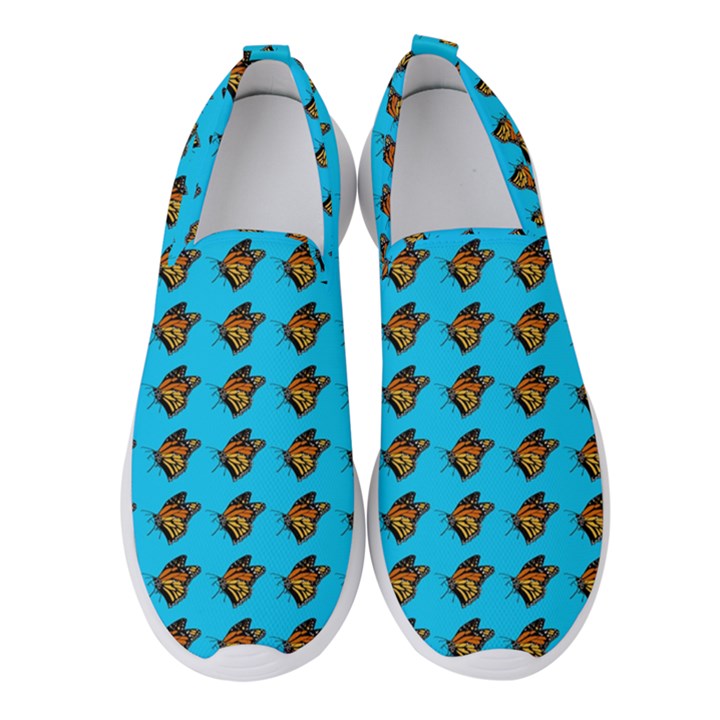 Monarch Butterfly Print Women s Slip On Sneakers