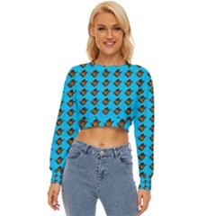 Monarch Butterfly Print Lightweight Long Sleeve Sweatshirt