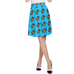 Monarch Butterfly Print A-line Skirt by Kritter