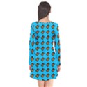 Monarch Butterfly Print Long Sleeve V-neck Flare Dress View2