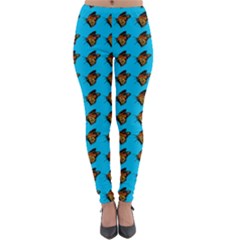 Monarch Butterfly Print Lightweight Velour Leggings by Kritter