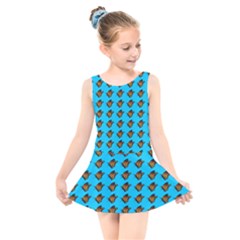 Monarch Butterfly Print Kids  Skater Dress Swimsuit by Kritter