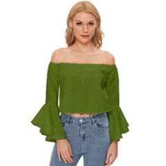 So Zoas Off Shoulder Flutter Bell Sleeve Top by Kritter