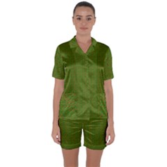 So Zoas Satin Short Sleeve Pajamas Set