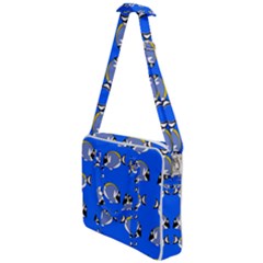 Powder Blue Tang Print Cross Body Office Bag by Kritter