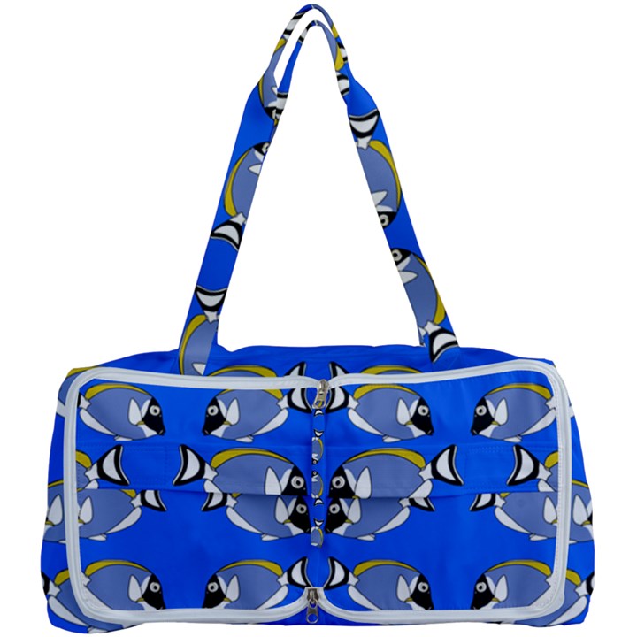 Powder Blue Tang Print Multi Function Bag