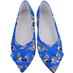 Powder Blue Tang Print Women s Bow Heels