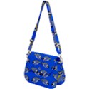 Powder Blue Tang Print Saddle Handbag View2