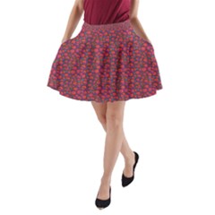 Pink Zoas Print A-line Pocket Skirt by Kritter