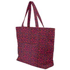 Pink Zoas Print Zip Up Canvas Bag by Kritter