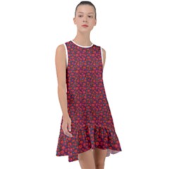 Pink Zoas Print Frill Swing Dress by Kritter