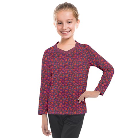 Pink Zoas Print Kids  Long Mesh Tee by Kritter