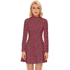 Pink Zoas Print Long Sleeve Velour Longline Dress by Kritter