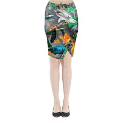 Point Of Entry 4 Midi Wrap Pencil Skirt by impacteesstreetwearcollage