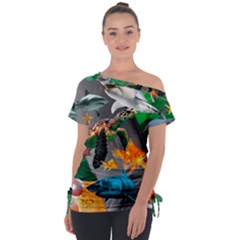 Point Of Entry 4 Off Shoulder Tie-up Tee