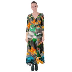 Point Of Entry 4 Button Up Maxi Dress by impacteesstreetwearcollage