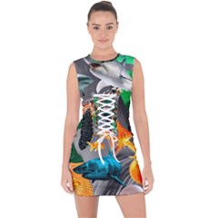 Point Of Entry 4 Lace Up Front Bodycon Dress by impacteesstreetwearcollage