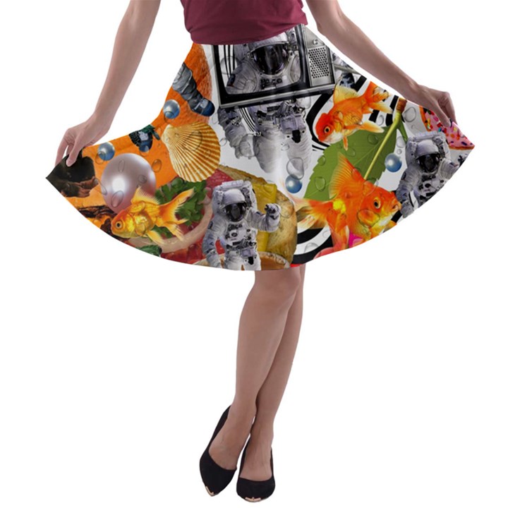 Point Of Entry 3 A-line Skater Skirt