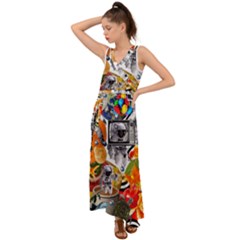 Point Of Entry 3 V-neck Chiffon Maxi Dress