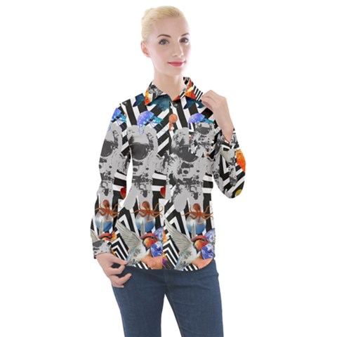 Point Of Entry 2 Women s Long Sleeve Pocket Shirt by impacteesstreetwearcollage