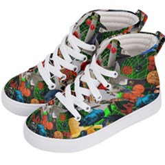 Through Space And Time Kids  Hi-top Skate Sneakers by impacteesstreetwearcollage