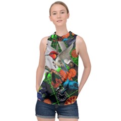 Through Space And Time High Neck Satin Top by impacteesstreetwearcollage