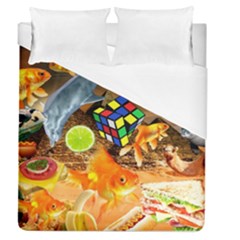 Through Space And Time 5 Duvet Cover (queen Size) by impacteesstreetwearcollage