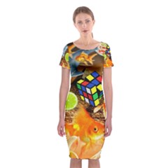 Through Space And Time 5 Classic Short Sleeve Midi Dress