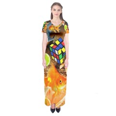 Through Space And Time 5 Short Sleeve Maxi Dress