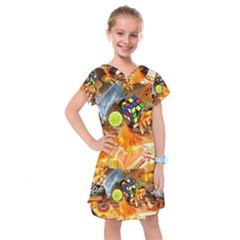 Through Space And Time 5 Kids  Drop Waist Dress by impacteesstreetwearcollage