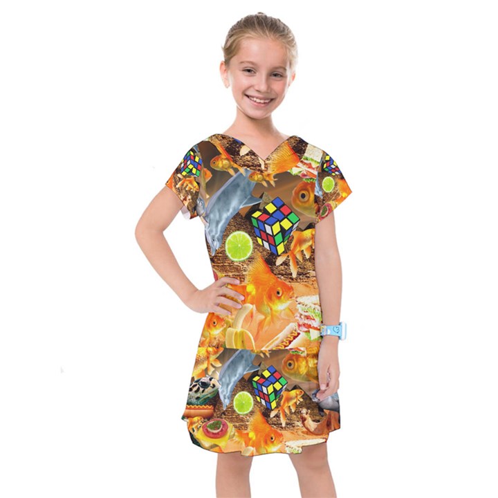 Through Space And Time 5 Kids  Drop Waist Dress