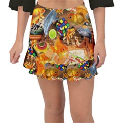 Through Space And Time 5 Fishtail Mini Chiffon Skirt by impacteesstreetwearcollage