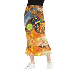 Through Space And Time 5 Maxi Fishtail Chiffon Skirt by impacteesstreetwearcollage