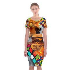 Through Space And Time 3 Classic Short Sleeve Midi Dress by impacteesstreetwearcollage