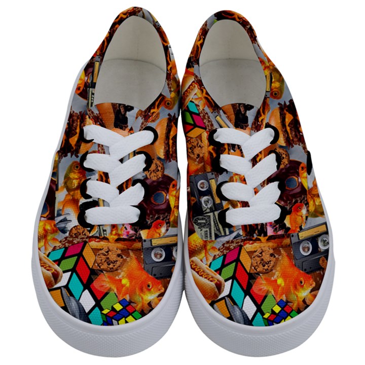 Through Space And Time 3 Kids  Classic Low Top Sneakers