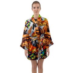 Through Space And Time 3 Long Sleeve Satin Kimono by impacteesstreetwearcollage