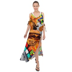 Through Space And Time 3 Maxi Chiffon Cover Up Dress