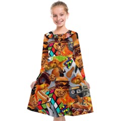 Through Space And Time 3 Kids  Midi Sailor Dress