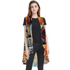 Through Space And Time 3 Sleeveless Chiffon Waistcoat Shirt